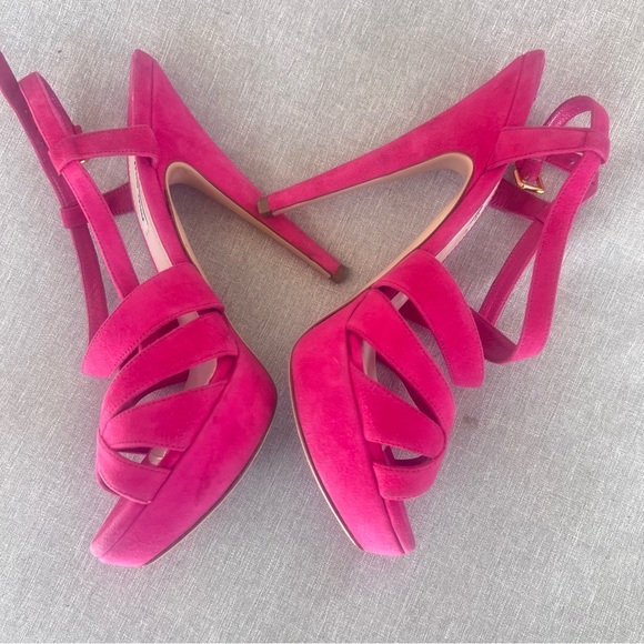 Miu Miu Suede Slingback Heeled Sandals
Women's Size: US8.5 / IT39 - Picture 2 of 6